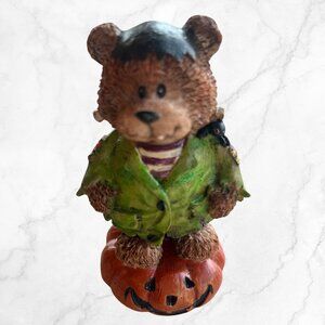 Vtg Bear Figurine Halloween Trick-or-Treat Dressed Frankenstein Costume 5"